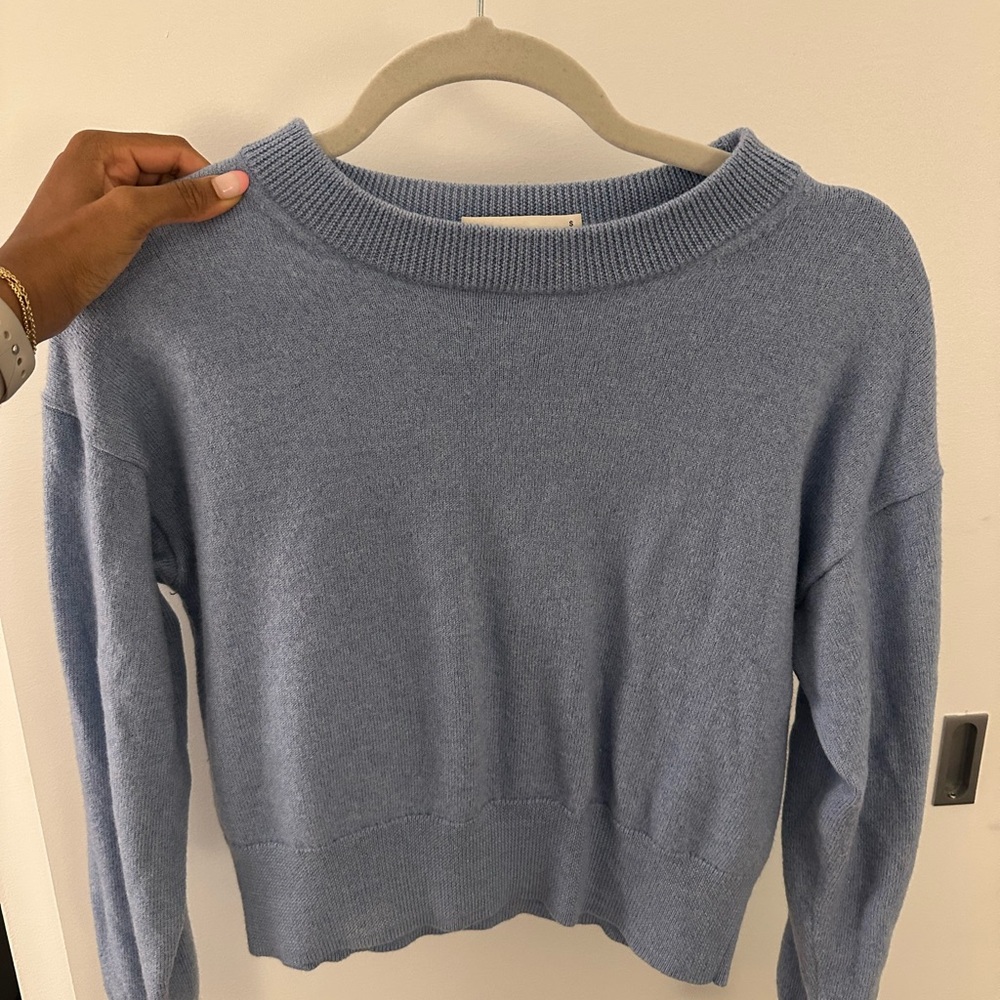 Wilfred Blue Crew Neck Sweater from Aritzia